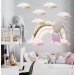 NYUSZIK, SZIVÁRVÁNY, FELHŐK - PASZTELL KOLLEKCIÓ 3. FALMATRICA