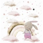 NYUSZIK, SZIVÁRVÁNY, FELHŐK - PASZTELL KOLLEKCIÓ 3. FALMATRICA