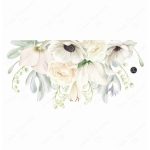 Fehér virágos akvarell - falmatrica 