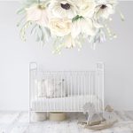 Fehér virágos akvarell - falmatrica 