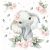 Elefánt akvarell falmatrica