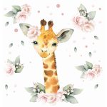 Zsiráf akvarell falmatrica