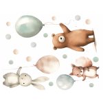 Boho lufis állatok  falmatrica szett