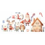 Mackós-ajtódekoros akvarell matrica 