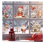 Karácsonyi sütögetős akvarell matrica ablakra, falra