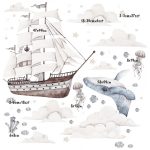 Víz alatti világ falmatrica nagy méretű falmatrica