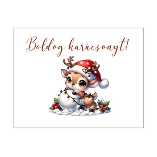 Boldog karácsonyt! feliratos matrica szett