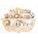 Akvarell Noé bárkája falmatrica szett 