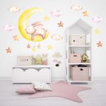 Nyuszi a holdon falmatrica szett 