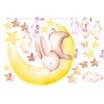 Nyuszi a holdon falmatrica szett 