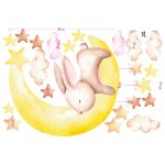 Nyuszi a holdon falmatrica szett 