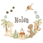 Dinos falmatrica név felirattal, bármilyen névvel