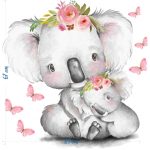 Cuki koala mama és baba falmatrica szett 