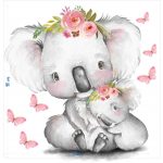 Cuki koala mama és baba falmatrica szett 