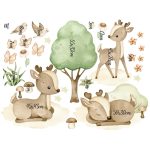 Őzike akvarell falmatrica szett 