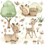 Őzike akvarell falmatrica szett 