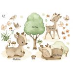 Őzike akvarell falmatrica szett 