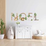 Gyerekszoba falmatrica állatos - Erdei állatos betűk falmatrica
