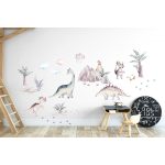 Állatos gyerekszoba falmatrica - Dinoszauruszos falmatrica XXL