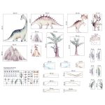 Állatos gyerekszoba falmatrica - Dinoszauruszos falmatrica XXL