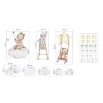 Gyerekszoba falmatrica - Csillag hintás maci és barátai 